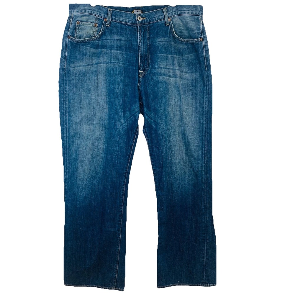 Lucky Brand Jeans Men 181‎ Bootleg Sz 38 Blue Fade 100% Cotton USA Made Western